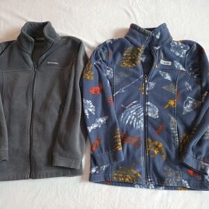 Columbia Fleece Jackets - Gray and Multicolor